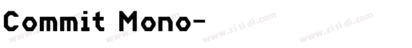 Commit Mono字体转换